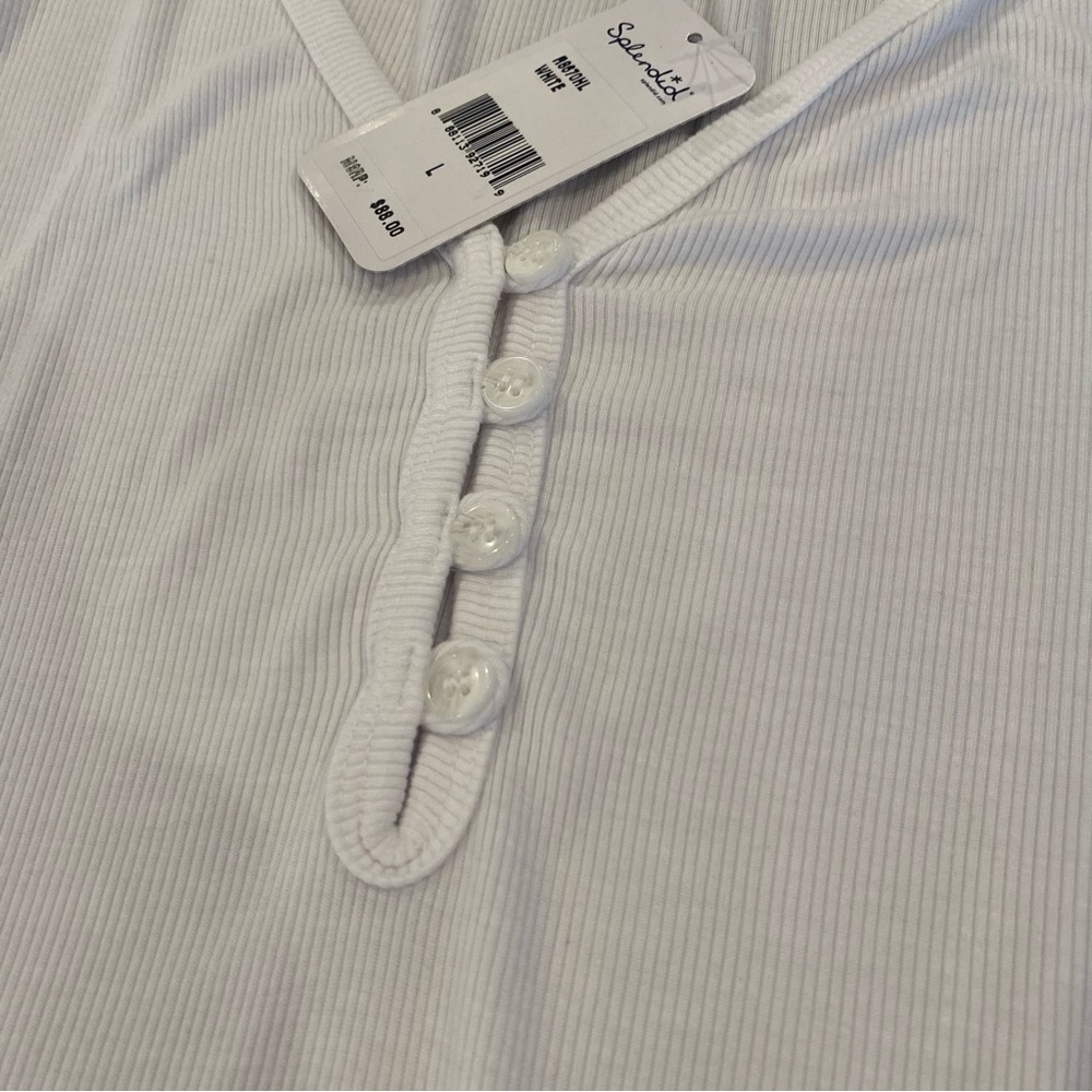 Splendid White Ribbed Tee - Picture 7 of 9